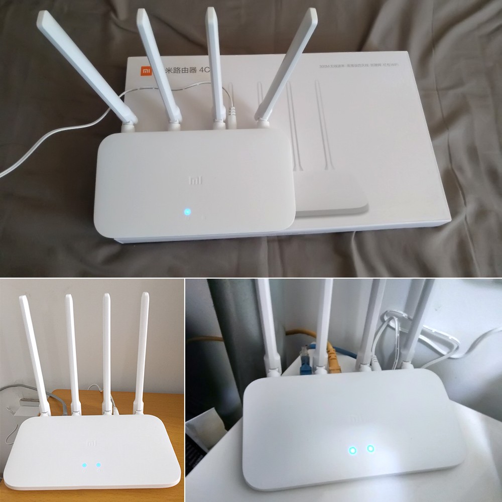 Bộ Phát Wifi 4c 64 Ram 802.11 B / G / N 2.4ghz 300mbps 4 Ăng Ten Thông Minh Điều Khiển Bằng App Xiaomi Mi1