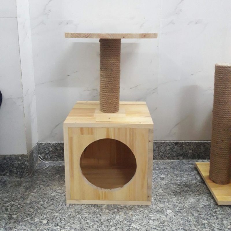 Nhà cây (cat tree) dành cho mèo bằng gỗ