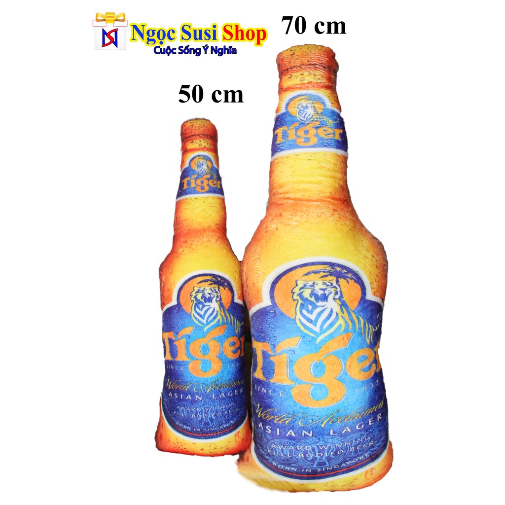 [CỰC MỊN] THÚ BÔNG GỐI ÔM 3D HÌNH CHAI BIA TIGER [RẤT ĐẸP]