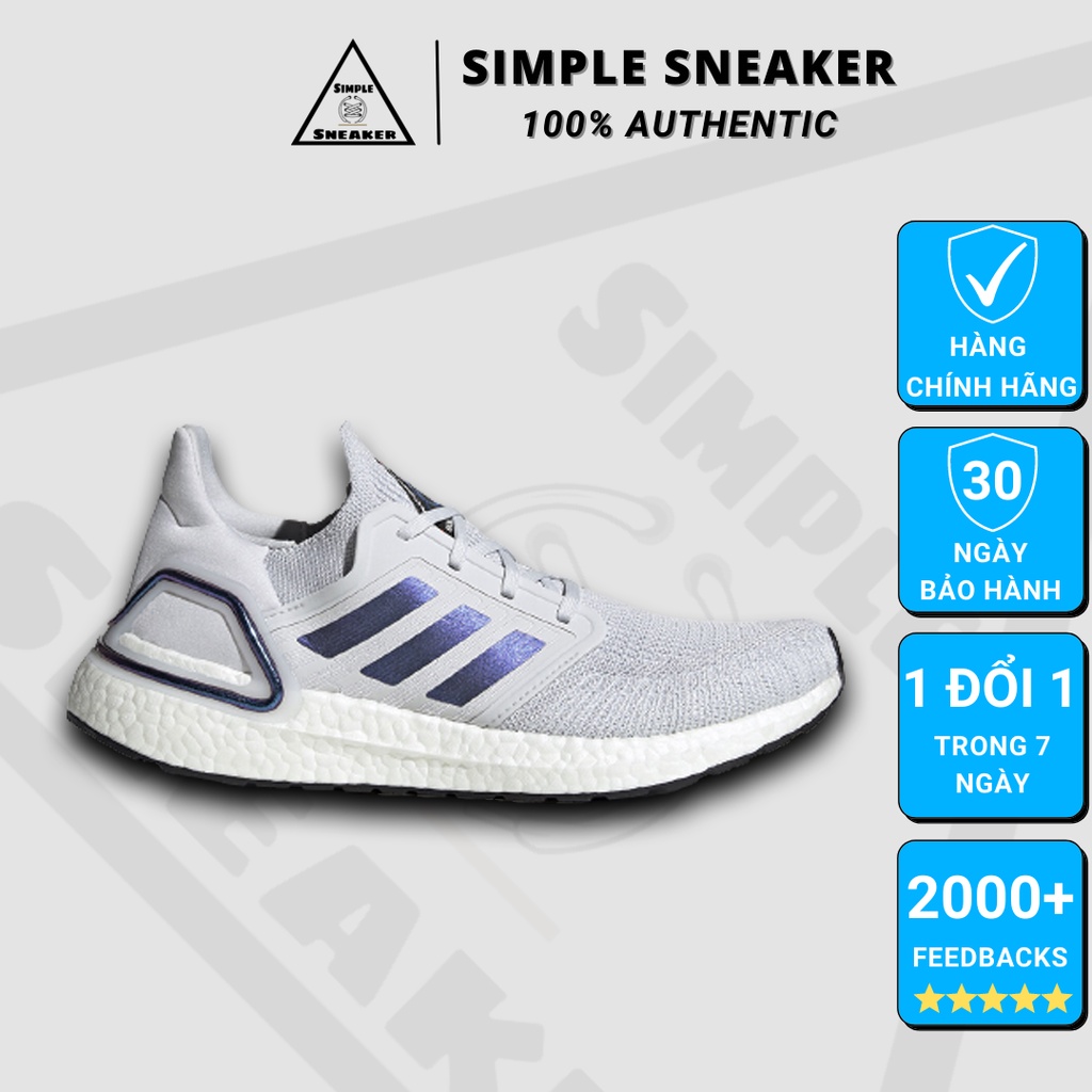 Giày Adidas Ultraboost Chính Hãng FREESHIP Adidas Ultraboost 20 Dash Grey - Giày Ultra Boost 20 ISS - Simple Sneaker