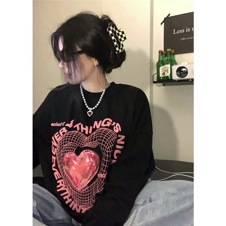 NRVP Áo hoodie dáng rộng phong cách Hàn Quốc mới 2021