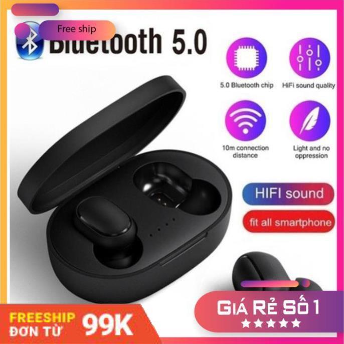 Tai nghe Blutooth A6S TWS không dây kèm Mic âm trầm, chống ồn, chồng nước - Bảo Hành 6 Tháng