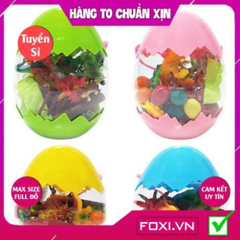 [FREESHIP HÀNG ĐẸP] Bộ đồ chơi trứng Khủng Long Foxi-Mô hình nhựa dẻo-siêu bền-sưu tầm-chơi trong nhà-màu sắc bắt mắt
