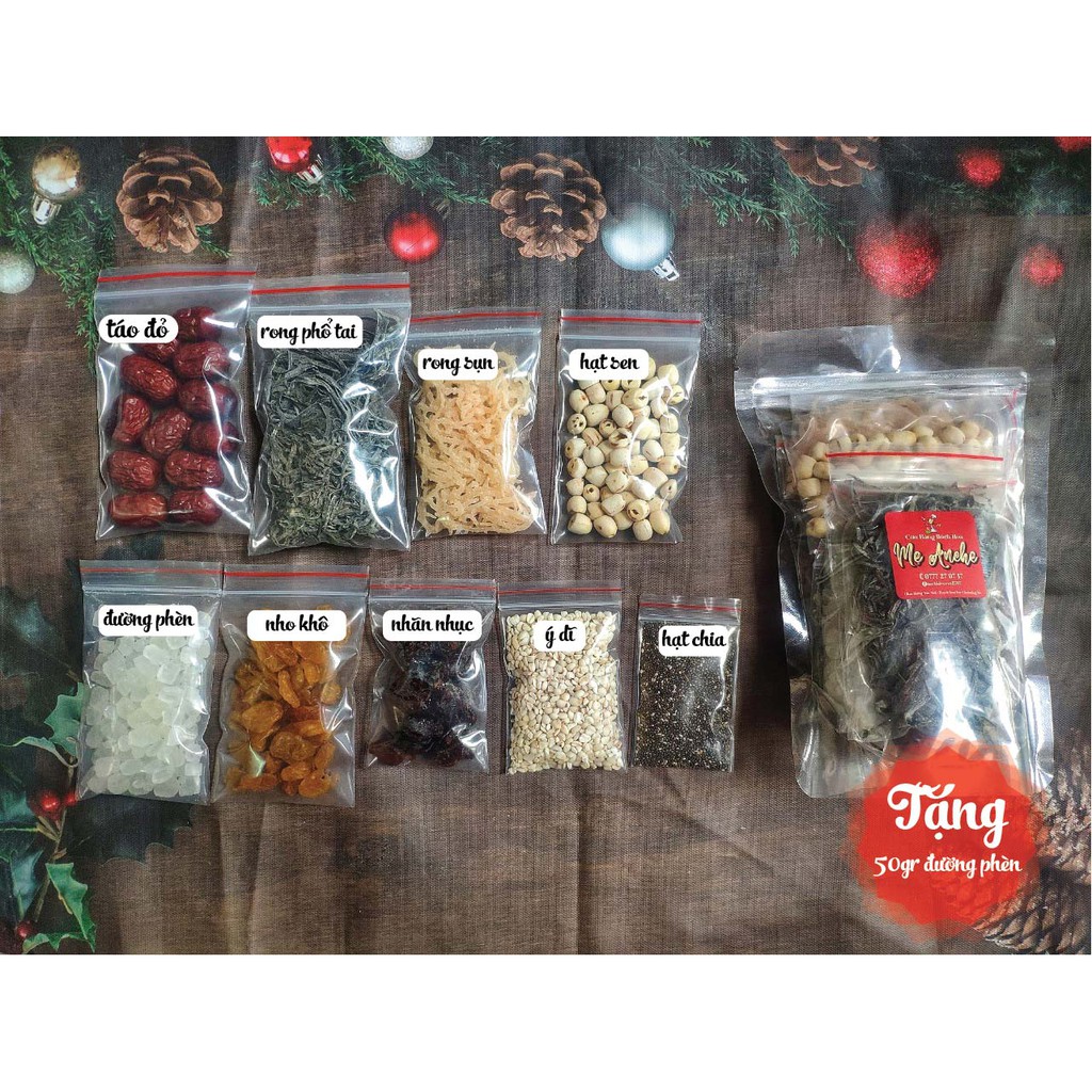 🥣 Chè sâm bổ lượng - set nguyên liệu nấu 8 -10 ly chè[set nặng 220g không kèm đường phèn] | BigBuy360 - bigbuy360.vn