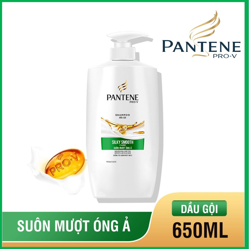 Dầu gội Pantene Mượt mà óng ả 650ml