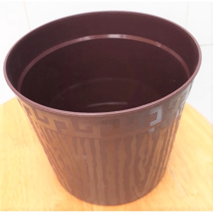 CHẬU NHỰA VÂN GỖ TRỒNG PHÔI CÂY HOA KIỂNG SIÊU BỀN ĐẸP