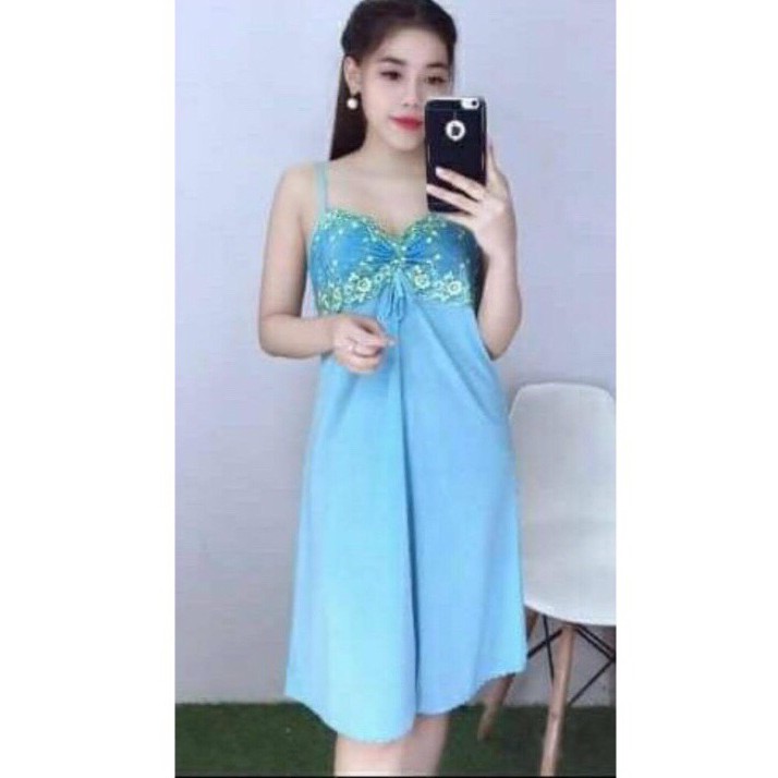 2 SIZE 45-68KG TÙY CHIỀU CAO ĐẦM NGỦ THUN LẠNH MÁT PHỐI REN XINH SEXY