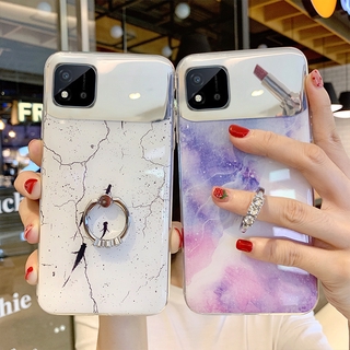 Ốp lưng tráng gương có nhẫn móc ngón tay cho oppo realme c20 5g
