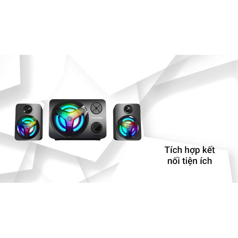 Loa vi tính MICROLAB U210 Loa Bluetooth 5.0, USB, SD Card, FM, Đèn LED nổi bật - Hàng chính hãng BH 12 tháng