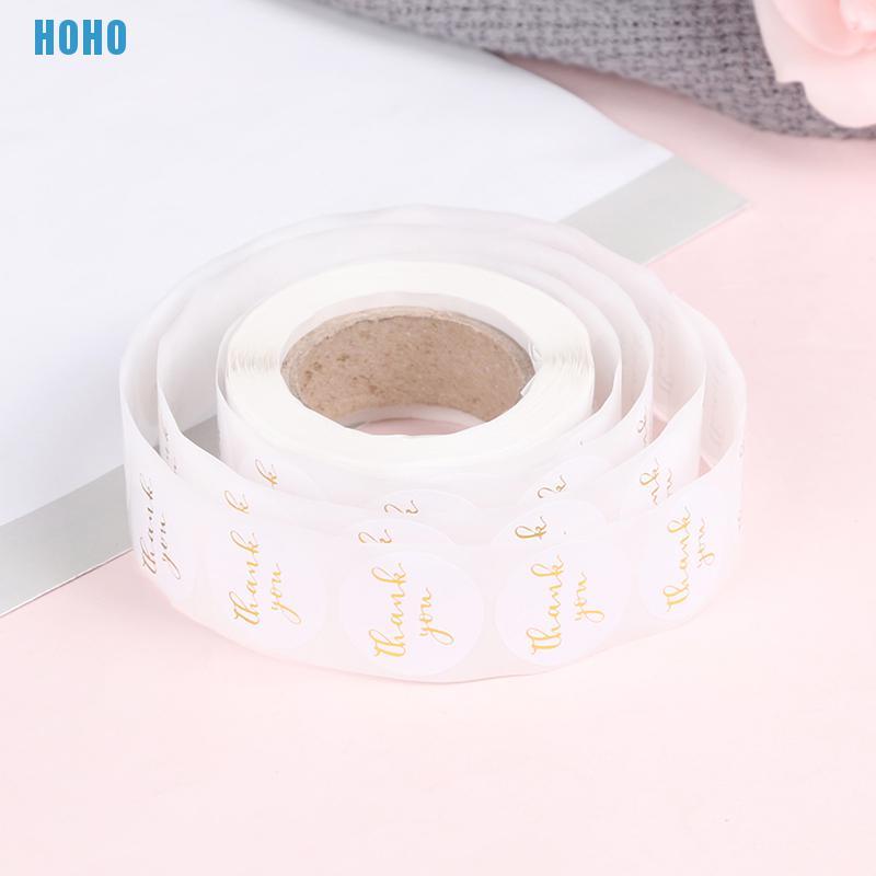 Cuộn 500 Miếng Dán Tròn Chữ Thank You Độc Đáo Trang Trí Sổ Tay