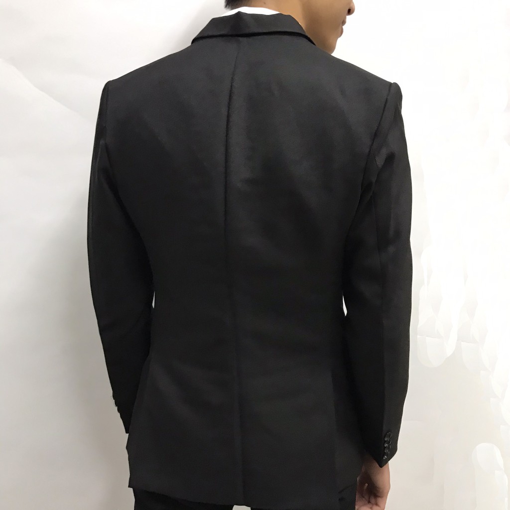 Áo vest đen KING thanh lịch phong cách hàn quốc | Mua áo vest công sở trung niên màu đen cao cấp Z06