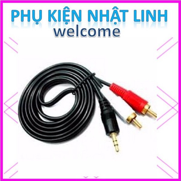 dây kết nối loa AV 3.5 1 ra 2 đầu giá rẻ-Phụ Kiện Nhật Linh