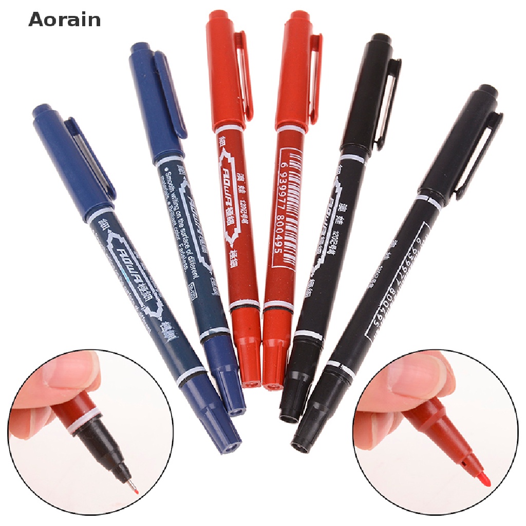 Bút Đánh Dấu Hai Đầu 3 Màu Tùy Chọn Tiện Dụng