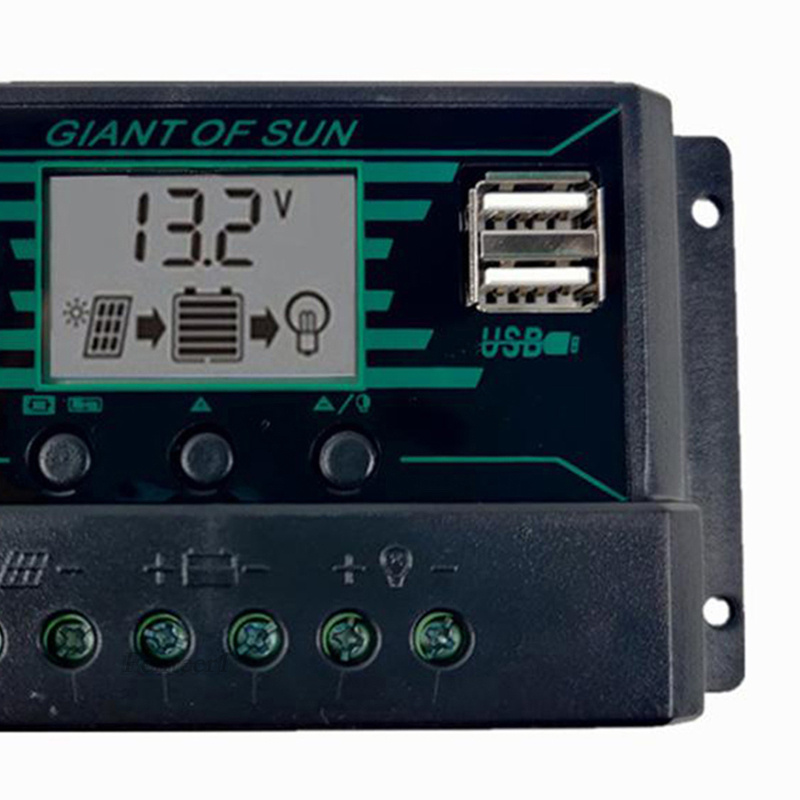 [FENTEER1]20-60A MPPT PWM Solar Panel Battery Regulator Charge Controller LCD Display 20A