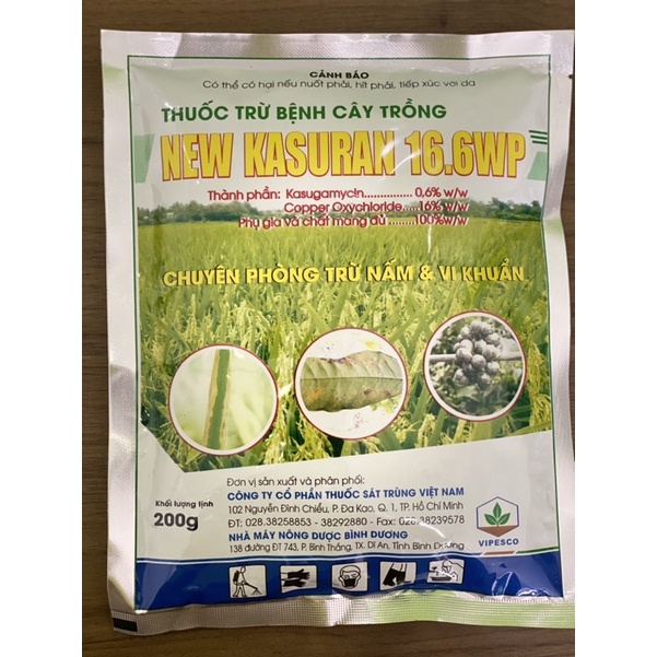 Sản phẩm trừ bệnh cây trồng New Kasuran 16.6WP ( 200gr )
