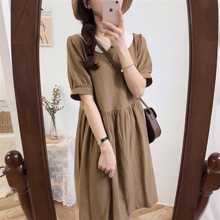 Đầm baby doll cổ sen đủ size