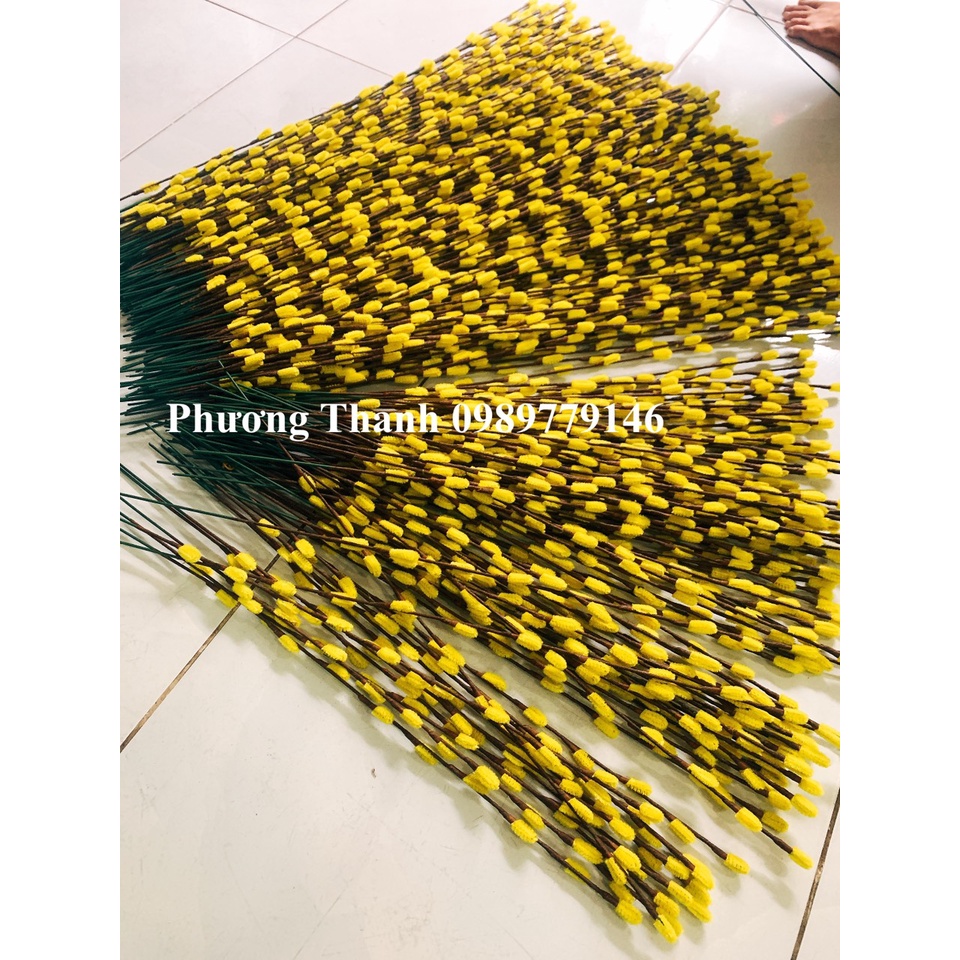 NỤ TUẦN XUÂN làm sẵn bằng kẽm nhung, hoa Handmade trang trí Tết