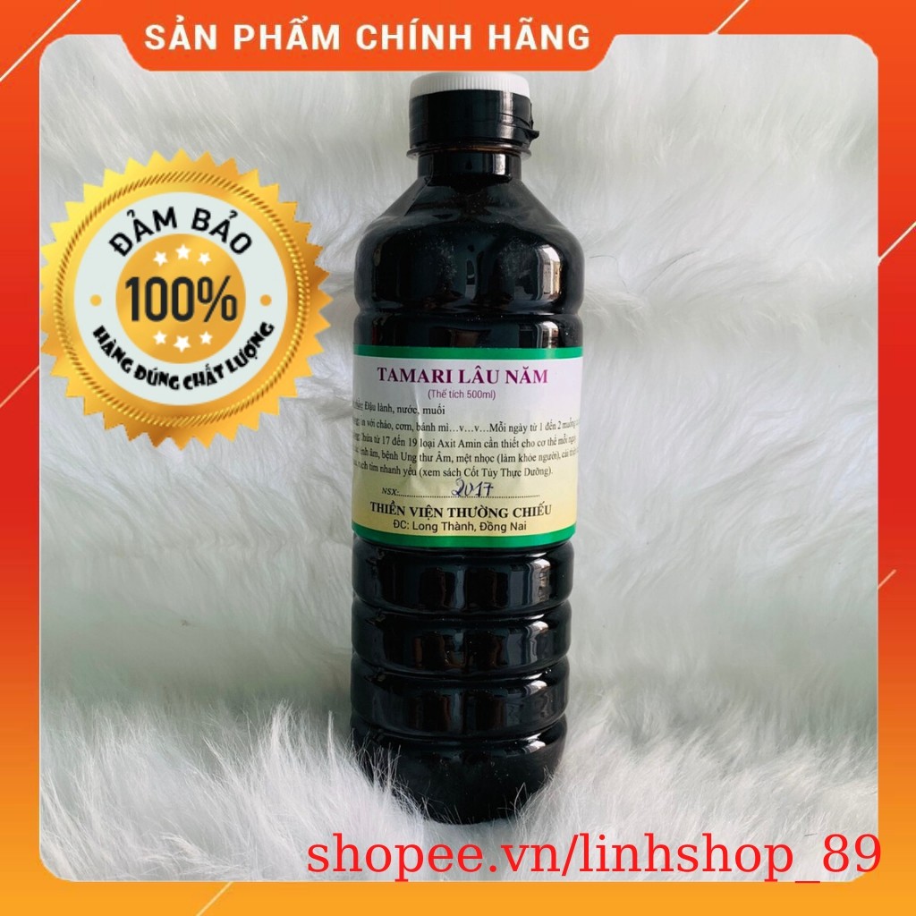 Nước Tương TAMARI Dưỡng Sinh 3 Năm Thiền Viện Thường Chiếu (500ml)