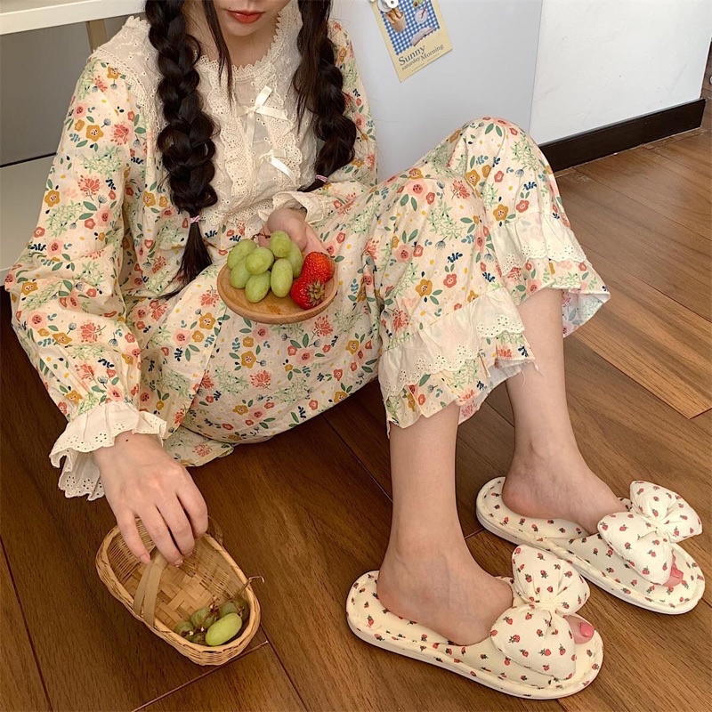 BỘ NGỦ HOA NHÍ BÁNH BÈO BEAU ULZZANG