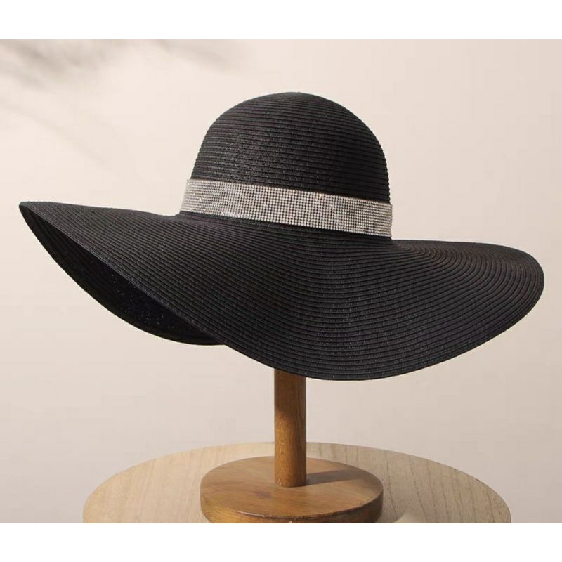 Mũ đi biển nón rộng vành đẹp cho nữ dây ánh kim sang trọng Lh 0917399527