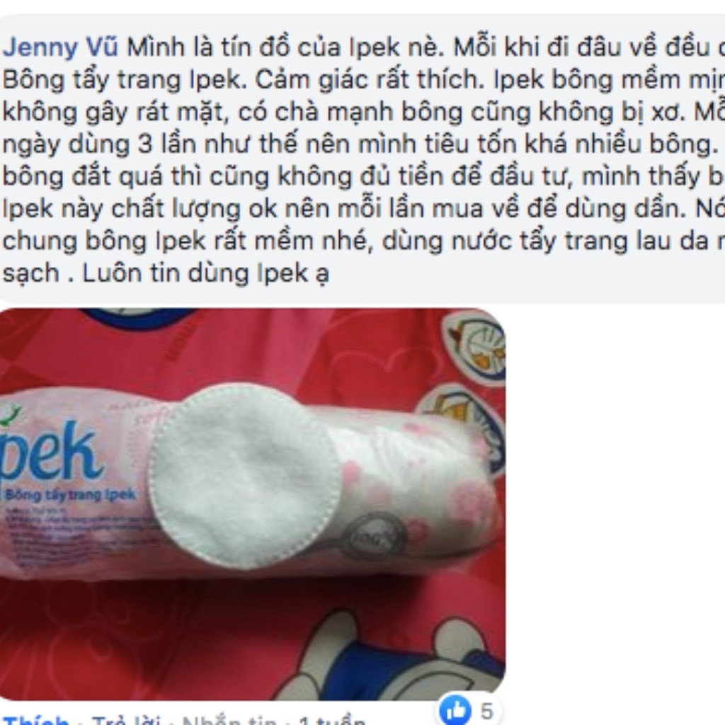 [ Hoàn Xu Xtra] COMBO 2 Bông Tẩy Trang IPEK Thổ Nhĩ Kỳ 150 (120 + 30) Miếng/ gói 💖 IPEK Coton Pads | BigBuy360 - bigbuy360.vn