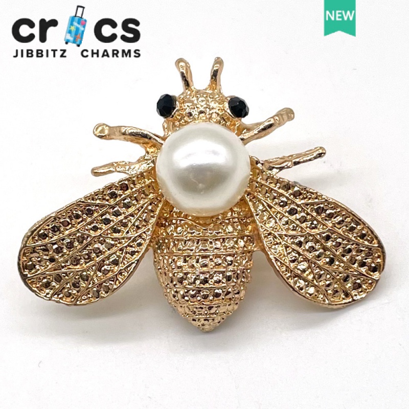 Phụ Kiện Hạt Ngọc Trai Kim Loại Gắn Trang Trí Cho crocs