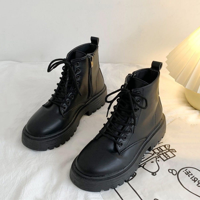 [Mã FASHIONGREEN15 giảm 10% tối đa 30k đơn từ 99k] (Hàng sẵn) Giày bôt nữ lửng buộc dây khóa bên | BigBuy360 - bigbuy360.vn