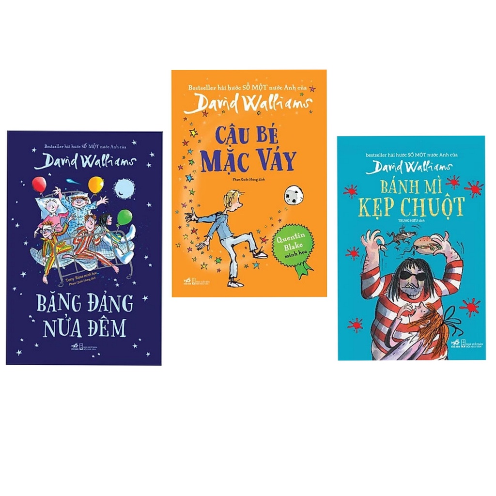 Sách com3 Cậu bé mặc váy +Băng đảng nửa đêm+Bánh Mì Kẹp Chuột (nhã Nam)