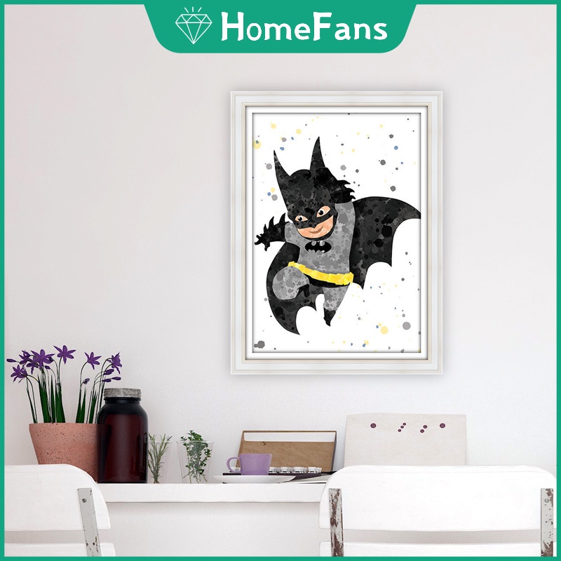 Tranh Đính Đá 30x40cm Kèm Phụ Kiện Tự Làm Hình Siêu Anh Hùng Xinh Xắn