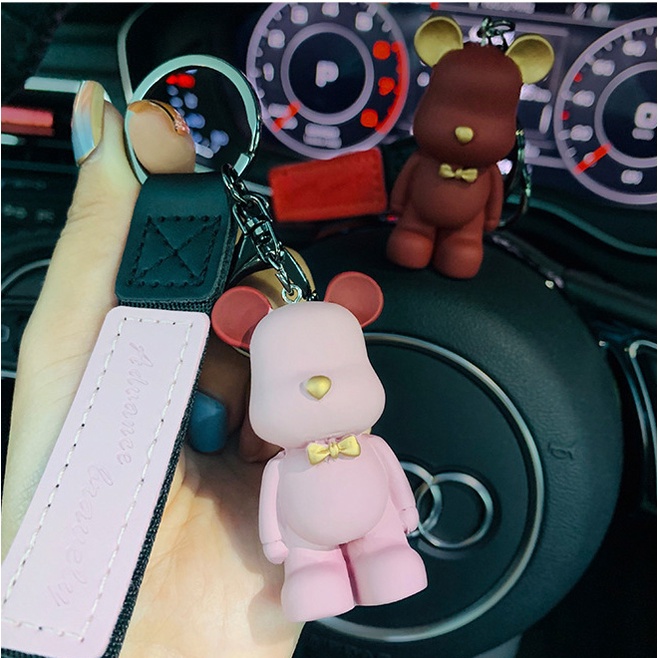 [CÓ SẴN] Móc Khóa Hình Gấu Bear Brick Hàn Quốc Cá Tính Cute - Móc Treo Chìa Khóa Oto Xe Máy