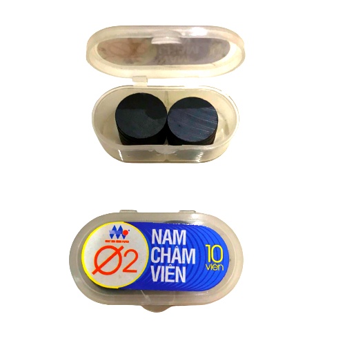 Hộp 10 viên nam châm tròn ferrite 2cm/2.5cm