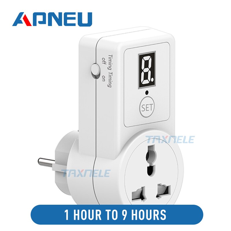 Ổ Cắm Điện Eu 10A Hẹn Giờ Đếm Ngược Kỹ Thuật Số Thông Dụng Cho Xe Hơi