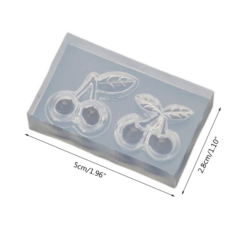 Khuôn Silicon Hình Trái Cherry Dễ Thương Dùng Làm Kẹp Tóc / Trang Sức DIY