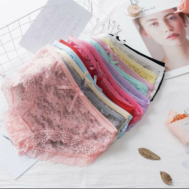 Quần lót ren nữ xuyên thấu sexy Chun, quần chíp ren gợi cảm chất mềm đẹp đáy kháng khuẩn. | BigBuy360 - bigbuy360.vn