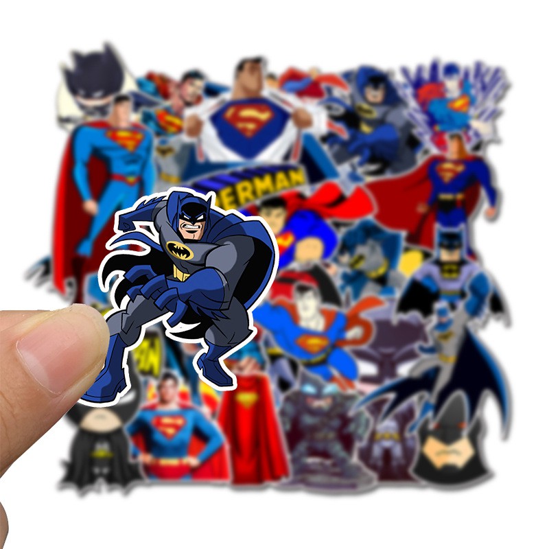 Sticker 45 miếng hình dán superman vs Batman