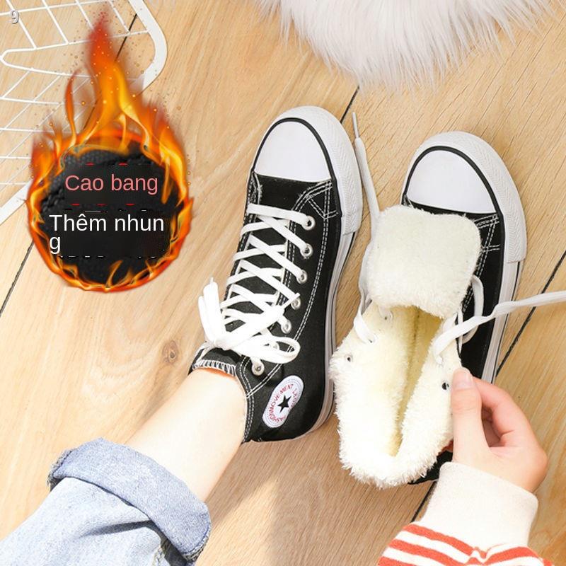 cao cổ nữ sinh nhung ấm áp mùa thu đông phiên bản của Hàn Quốc xu bông học cấp 2