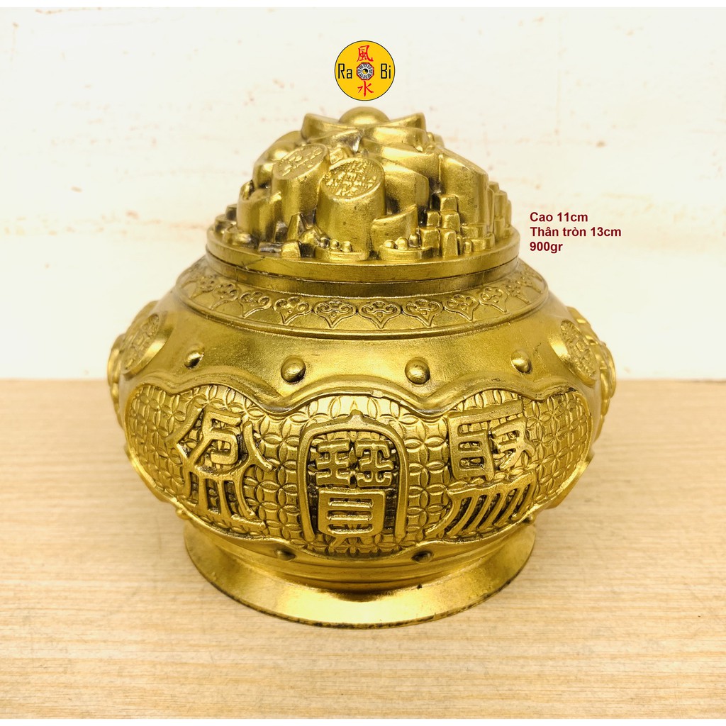 Hũ Vàng Chiêu Tài - Tụ Bảo Bồn - Tượng Đồng Phong Thủy
