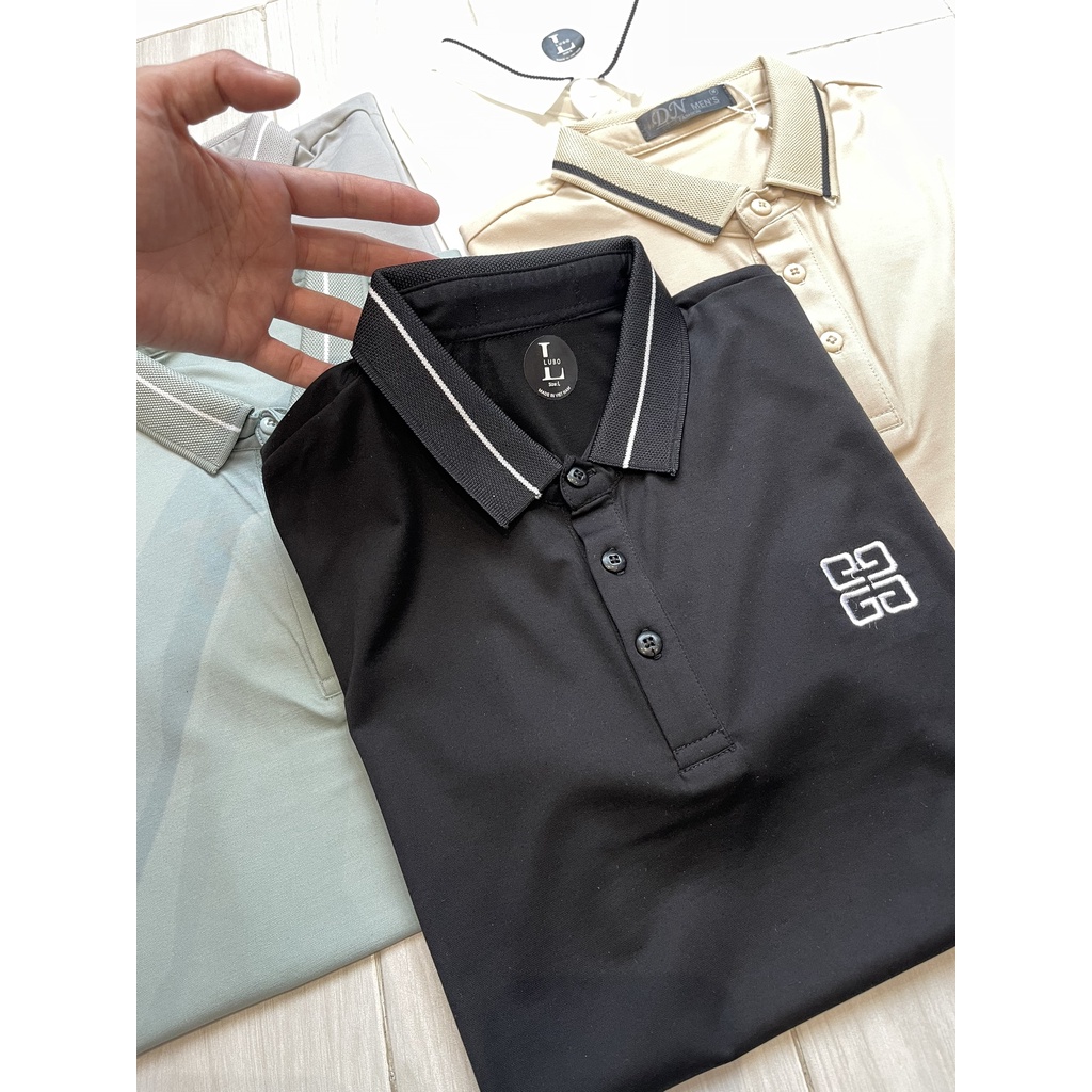Áo thun polo Nam cổ bẻ tay ngắn thêu logo 012