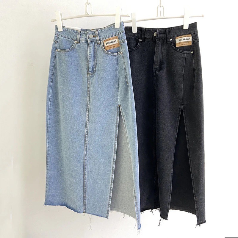 [ ORDER ] Chân váy jeans xẻ tà hottrend tôn dáng cực đỉnh  (Có ảnh thật ) | BigBuy360 - bigbuy360.vn