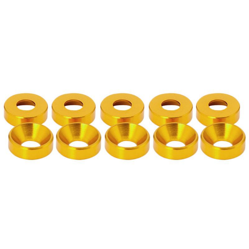 Set vòng đệm ốc vít đầu chìm hợp kim nhôm M4 anode hóa mới