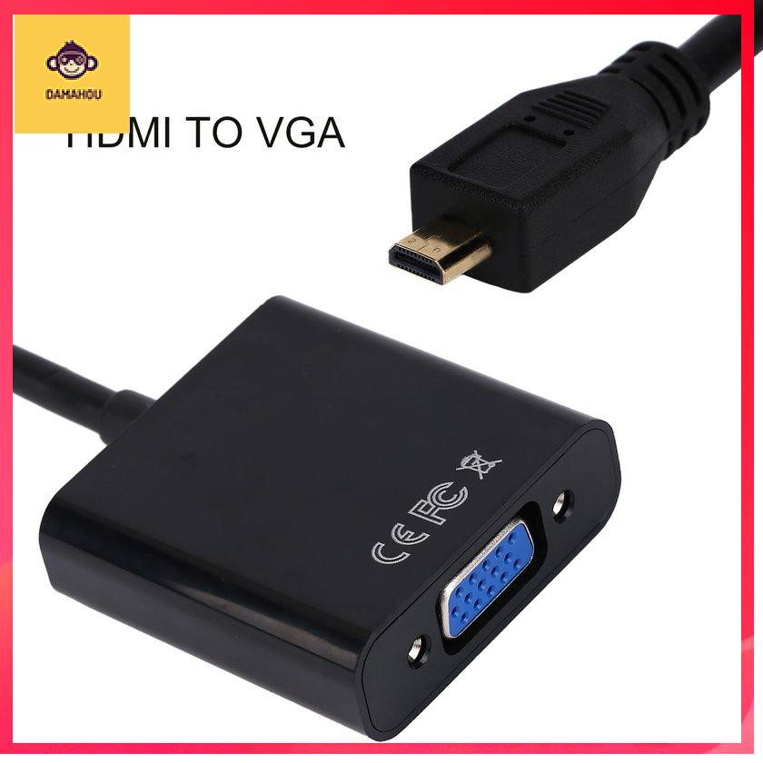 Bộ chuyển đổi cáp video 1080P Micro HDMI sang VGA Female cho máy tính xách tay PC