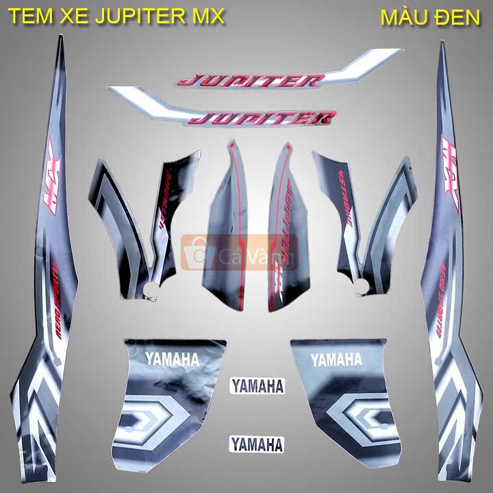 Tem xe máy Yamaha Jupiter MX LOẠI TỐT, TEM XỊN - MÀU ĐEN