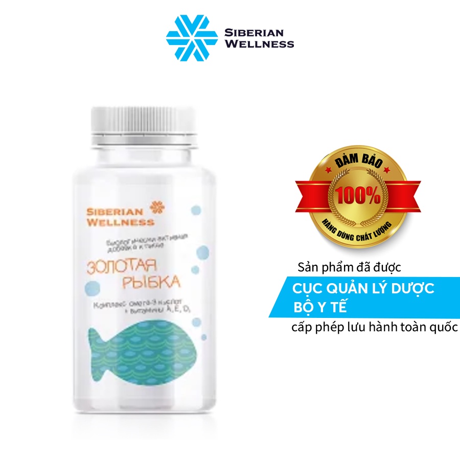 Viên uống OMEGA-3 - Hộp 90 viên - Hỗ trợ sự phát triển của não bộ và tốt cho mắt, dùng được cho trẻ emSiberian Wellness