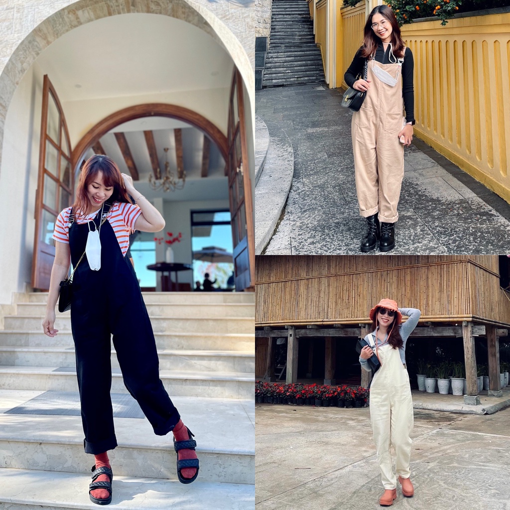 (HÀNG SẴN) Quần yếm cho nữ phong cách , đủ size từ 45kg đến 65kg