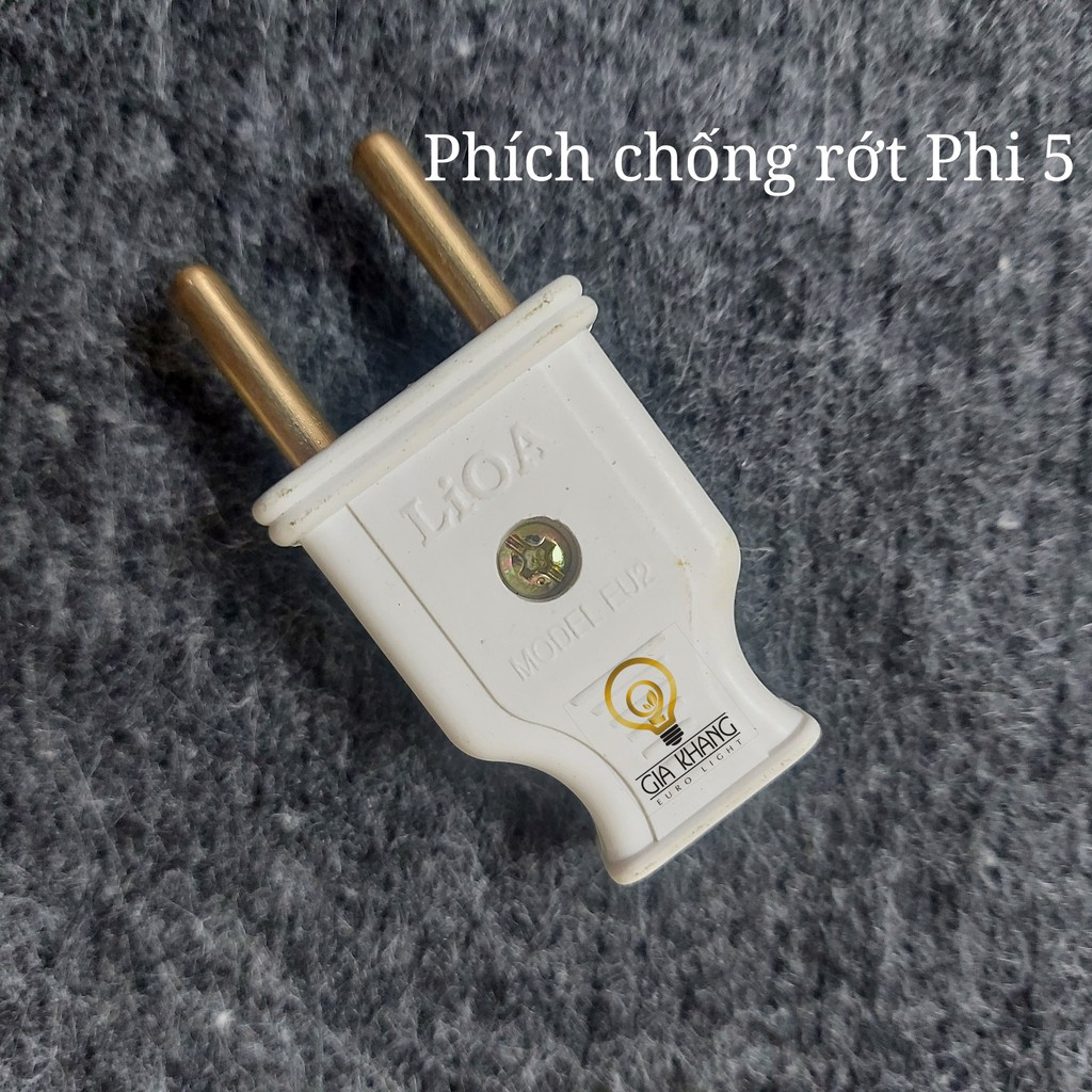 PHÍCH CẮM ĐIỆN 10A – ĐẦU CẮM ĐIỆN 10A  BẰNG ĐỒNG LIOA LOẠI TỐT
