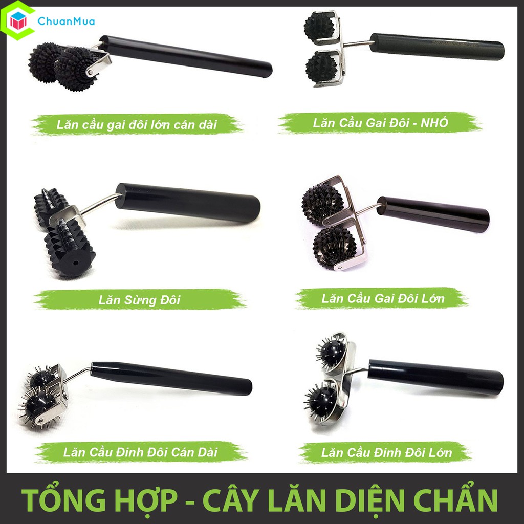 Tổng Hợp Cây Lăn Đơn Đôi Lớn - Dụng cụ diện chẩn Massage EDEP