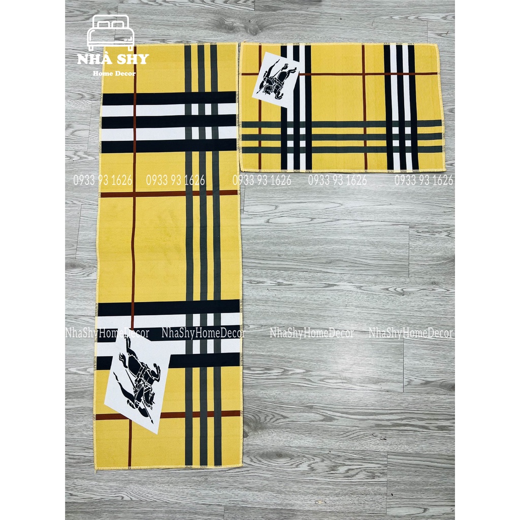 Thảm Bếp Bộ Đôi - Lót Chân Chống Trượt - SET 2 CÁI ĐẾ DÀY HÀNG CAO CẤP : 40x60cm và 40x1m2