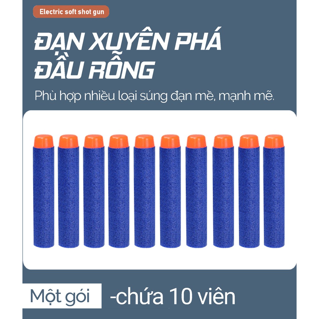 Set 10 Viên Xốp EVA Cỡ Tiêu Chuẩn E-S1 Phụ Kiện NERF