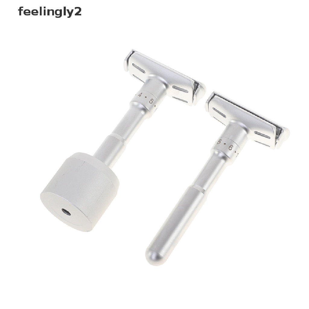 Dao Cạo Râu Với Tay Cầm Đôi Kiểu Cổ Điển Kèm 5 Lưỡi Dao Cạo Chuyên Dụng Cho Salon Làm Tóc