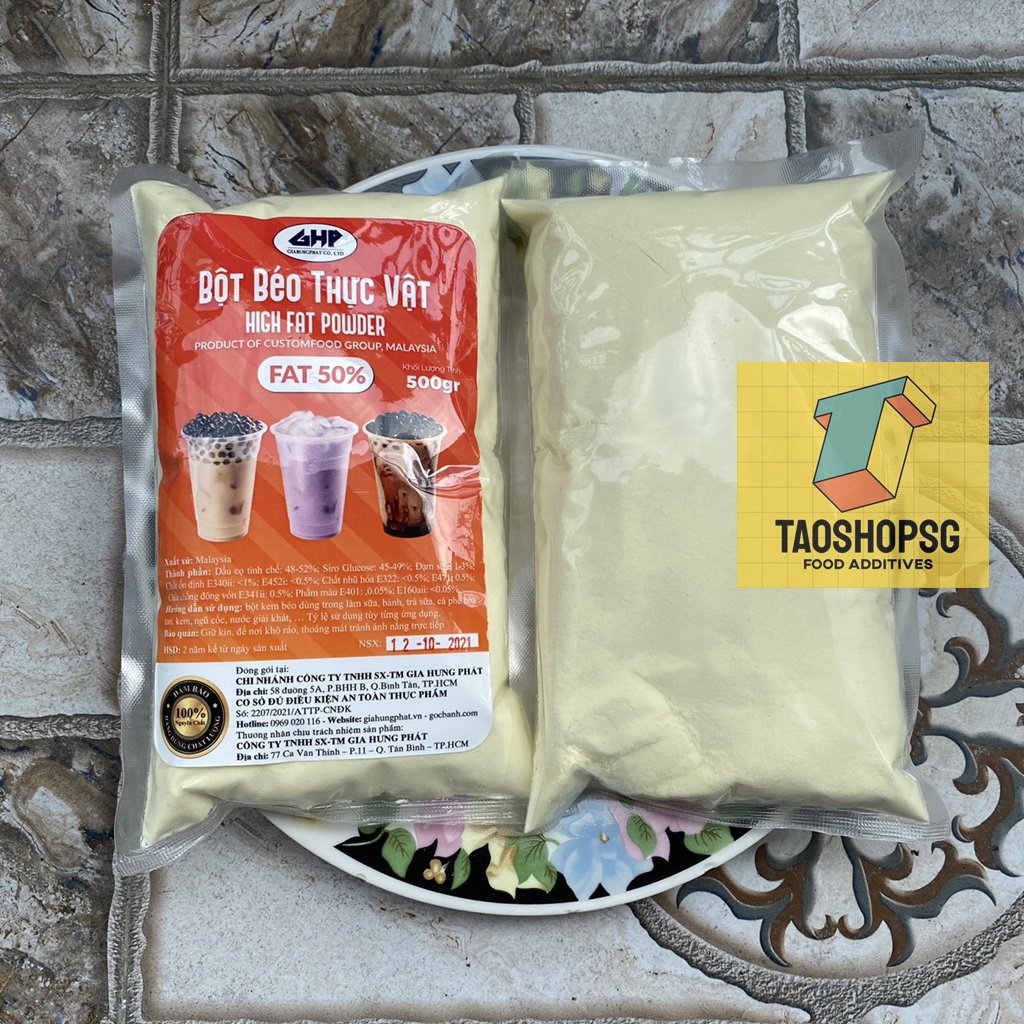 Bột kem béo thực vật fat 50% malaysia gói 500g